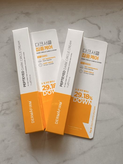 Pepteyed Dark Circle Cream Dermafirm—легкий  крем-консилер з пептидами ( +освітлює шкіру )