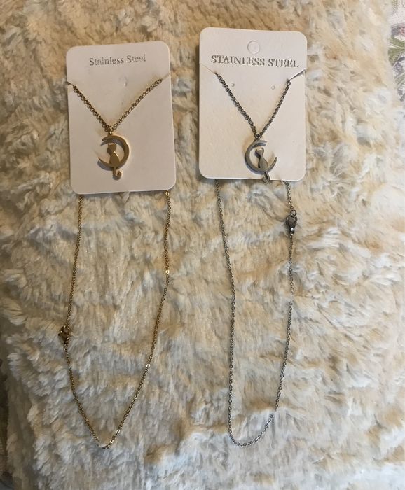 Colares e brincosNOVOS aço inoxidável-gatos,cão,N. Senhora,mãe filho/a