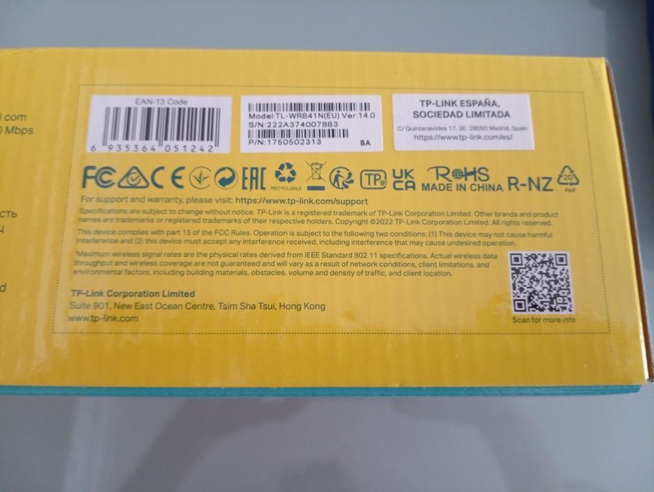 Router Wireless N TP-Lik- TL- WR841N	300 Mbps 	Como novo	20 euros