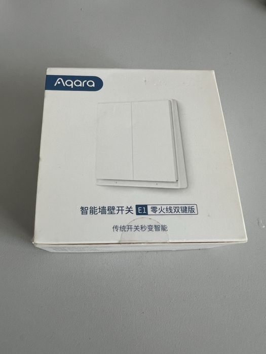 Aqara E1 розумний вимикач з 0-ю лінією, Zigbee 3.0, HomeKit