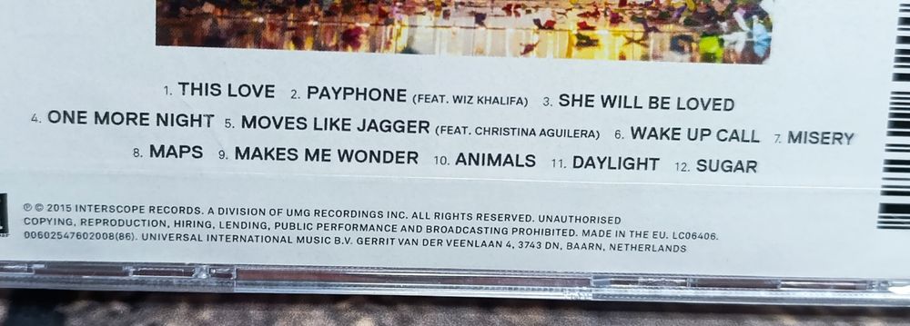 Maroon 5 - Singles - cd