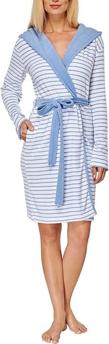 Szlafrok w paski z kapturem Schiesser 38