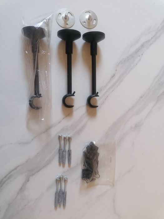 Karnisze aluminiowe kolor czarny