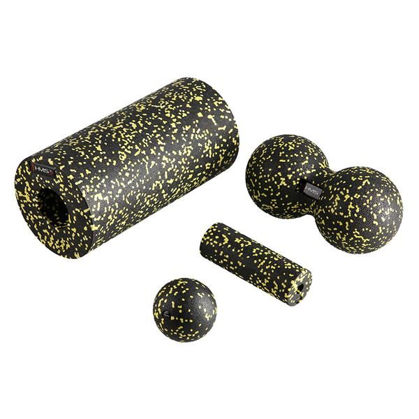 FSBM04 Black-yellow SET Zestaw DO Masażu WAŁKI/PIŁKI(4 Szt) HMS Pozostałe Fitness