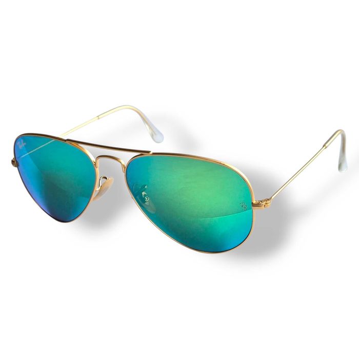 Ray Ban RB 3025 AVIATOR 112/19 złoto/zielone, rozmiar 55