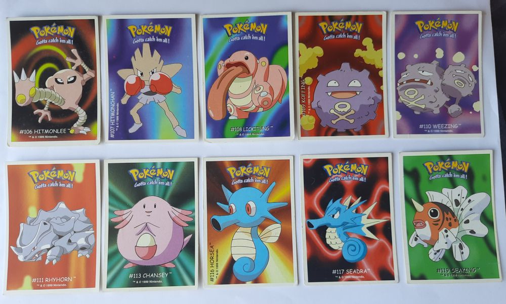 Cartas pokemon boomer de 1999 - venda à unidade