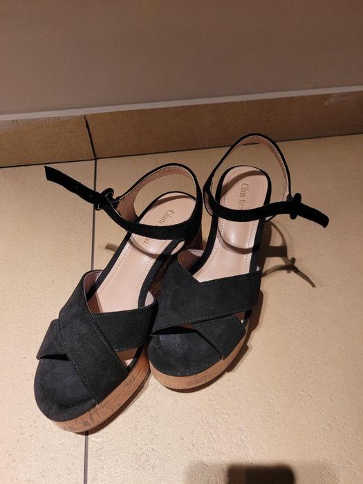 Czarne sandały Clara Barson, rozm 37