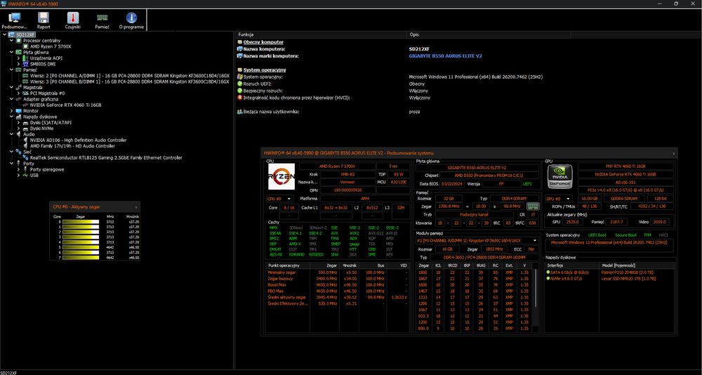 Computer rtx4060ti(16gb) Ryzen7 32RAM