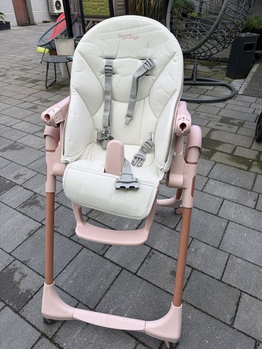 Krzesełko do karmienia Peg Perego Prima Pappa Follow Me – różowe
