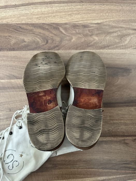 Unikatowe lniane buty vintage
