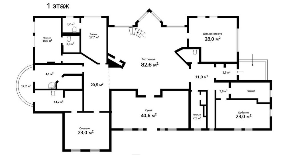 Будинок дизайнера S=555 м² ділянка 0,36га  біля озера Крюківщина Гатне