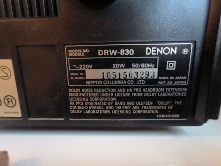 Magnetofon Denon DRW 830