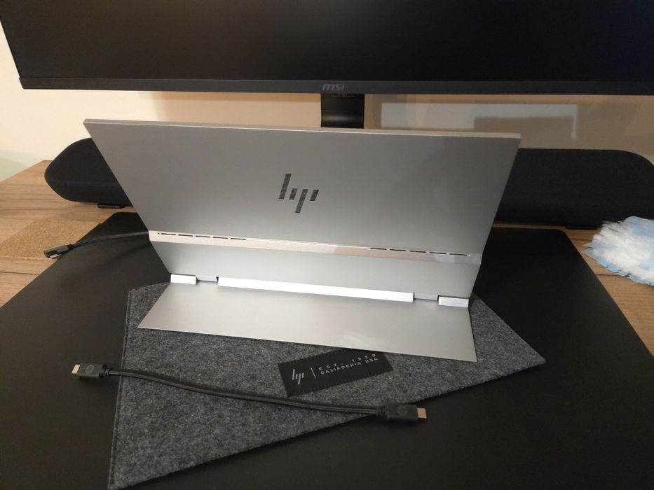 JAK NOWY HP E14 monitor przenośny 14" full HD do laptopa ekran dodatko