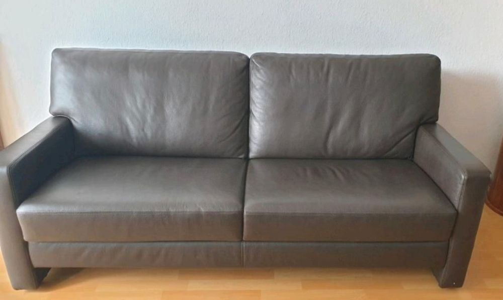 Skórzana kanapa + fotel niemieckiej firmy Musterring