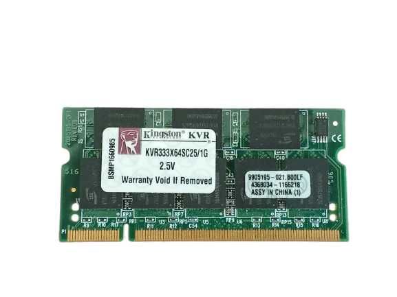Memória RAM Kingston 1GB DDR 333MHz PC-2700 SO-DIMM para Portátil