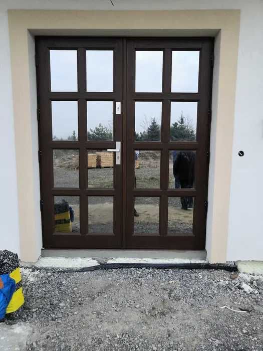 Drzwi zewnętrzne dębowe Producent Pomiar Montaż Dostawa Dotacja