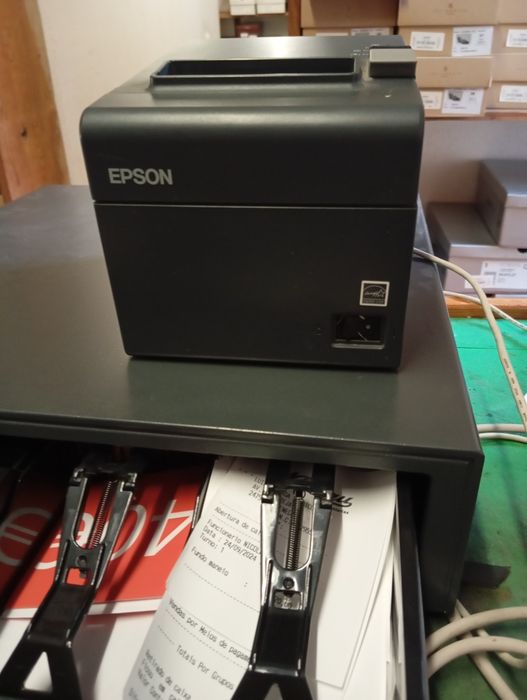 Caixa registadora e impressora Epson