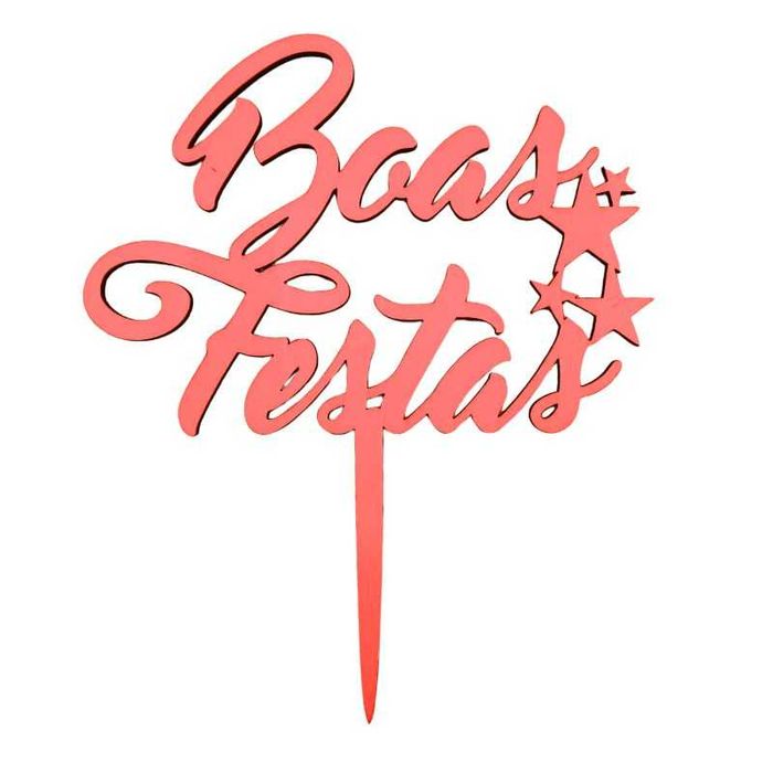 Topo de Bolo "Boas Festas"
