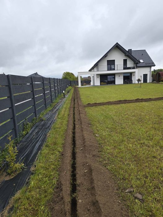 Wykop koparką łańcuchową, wynajem sprzętu