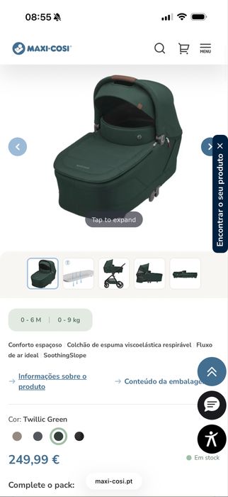 Alcofa Maxi-Cosi Sense Twilic Verde