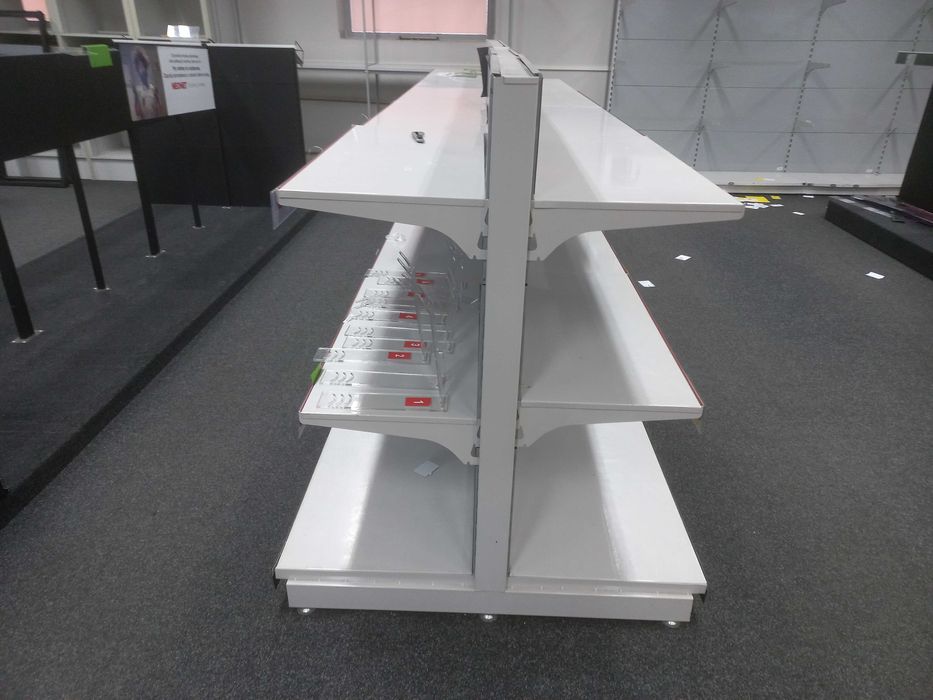 regały sklepowe szare modułowe metalowe  regał magazynowy