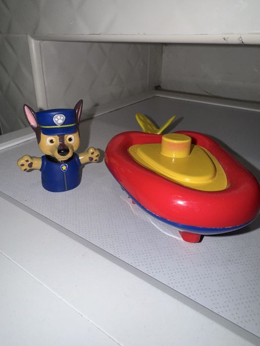 Іграшка Щенячий патруль для ванної Paw Patrol Гонщик заводний човник