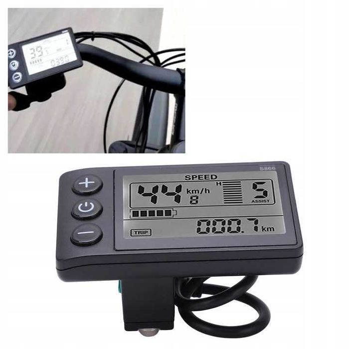 DISPLAY wyświetlacz S866 LCD rower elektryczny 24V 36V 48V