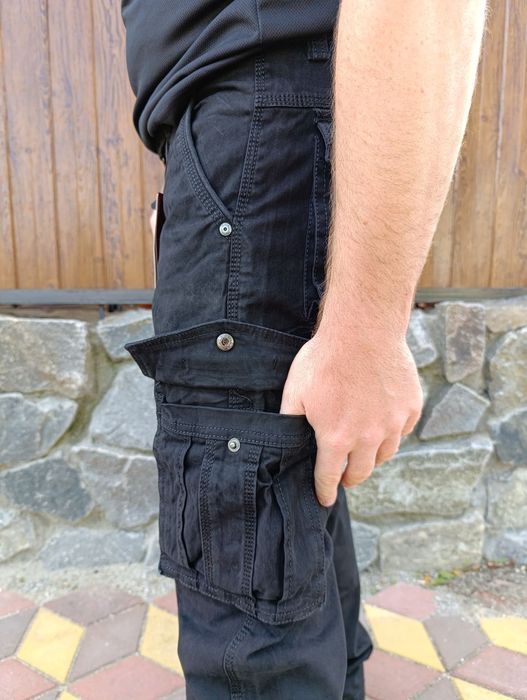 Штани чоловічі карго олива чорні сірі... iteno