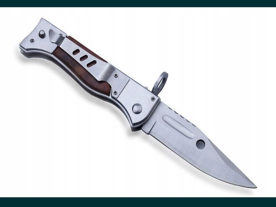 Bagnet AK47 34 cm nóż sprężynowy składany duży Finka