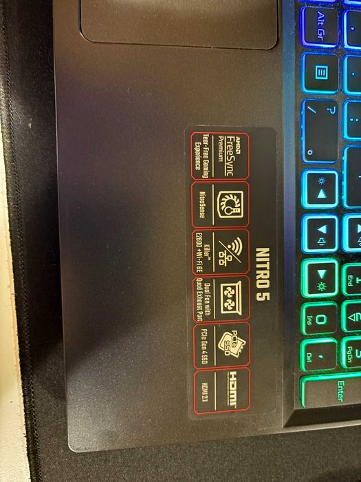 Portatil Acer Nitro 5/ RTX 3070ti / Ryzen 7 7800H