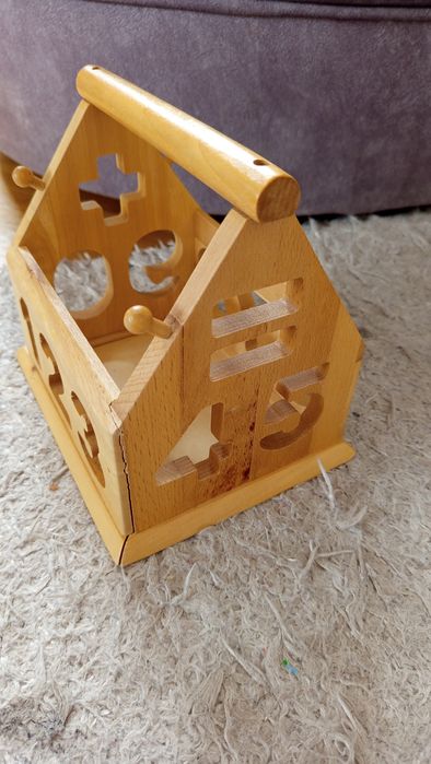 Klocki drewniane piankowe magnetyczne, domek - duży zestaw