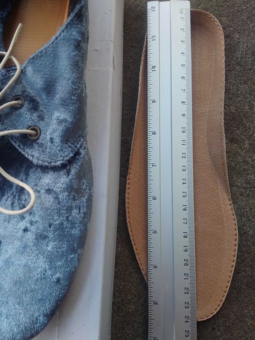 Anniel 38 nowe buty oksfordy welur velvet aksamit