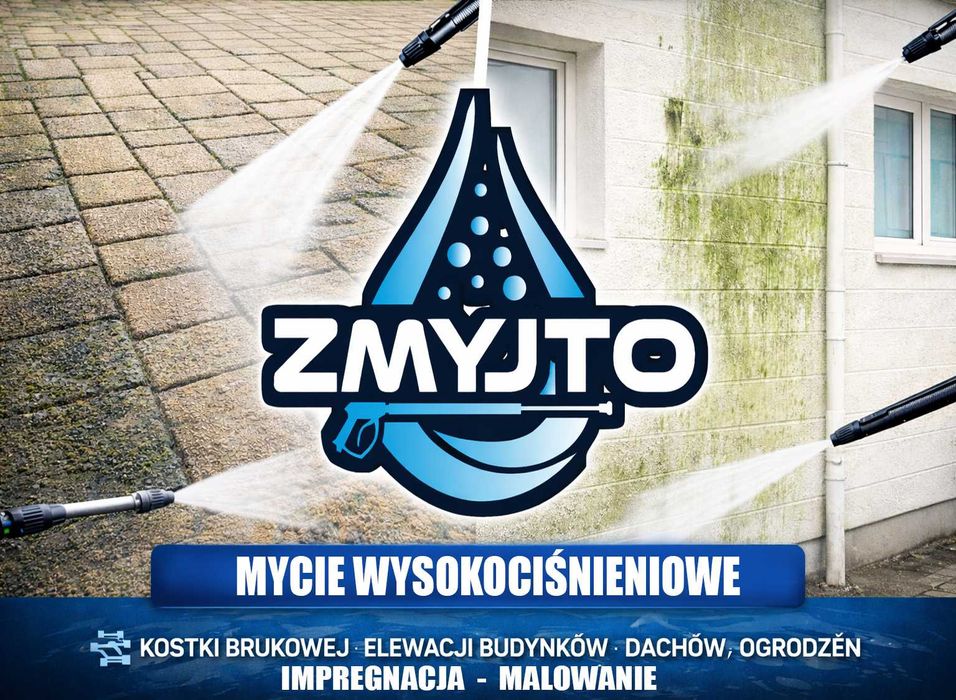 PROFESJONALNE MYCIE CZYSZCZENIE kostki brukowej elewacji dachów - CENA