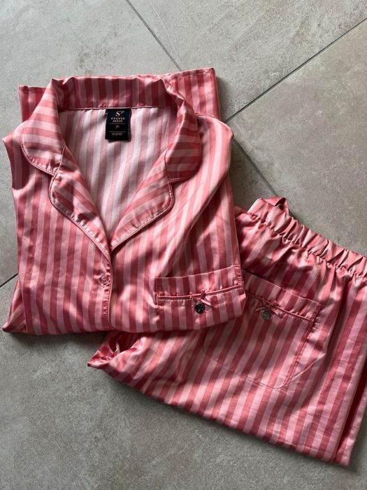 Фланелева Піжама піжама жіноча рожева у смужку  sylvie meis 42-44