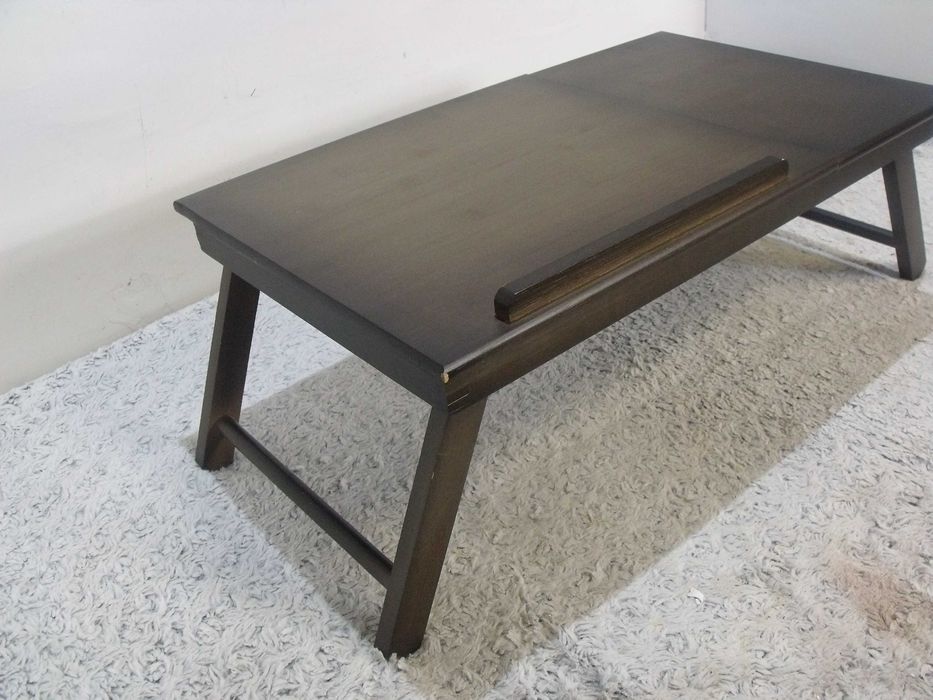 Stolik na laptopa pomocniczy bambusowy z regulacją Relaxdays