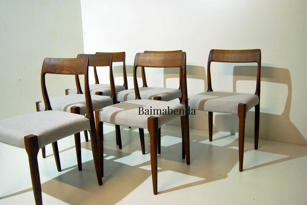 Conjunto 6 cadeiras Cadeira Estilo Nórdico / Retro Vintage