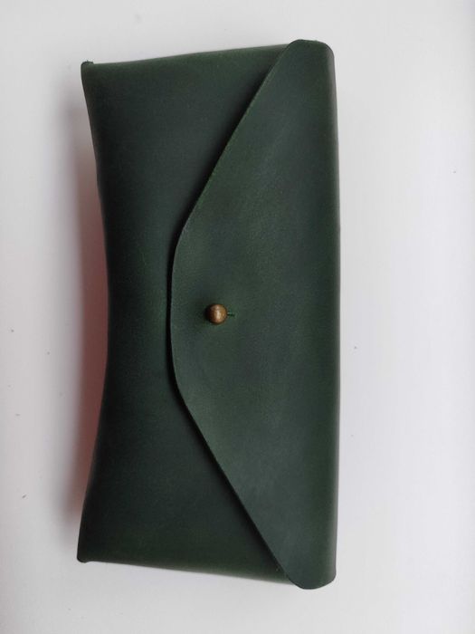 Футляр для очков кожаный из кожи чехол очечник. Для окулярів. Оптика