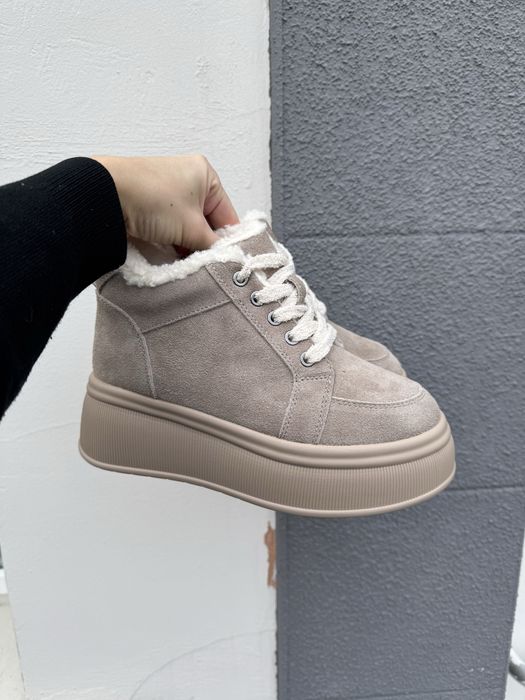 Ботінки жіночі замш на хутрі Ботинки розмір 38