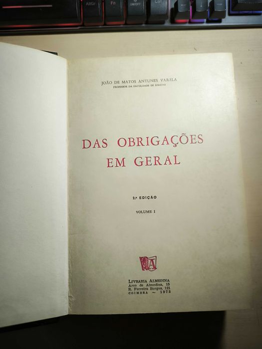 Das obrigações em geral - Antunes Varela