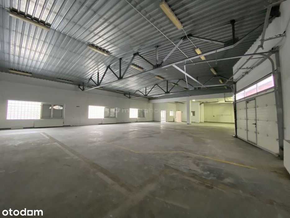 Hala 800 m2 z biurami, placem i mocą 100 kW