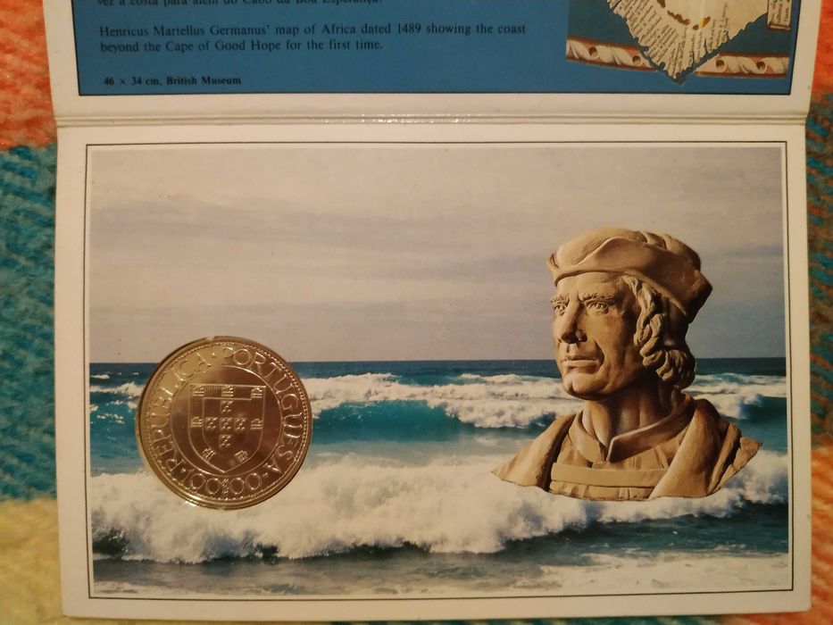 Portugal - moeda em prata de 100 escudos de 1988 Bartolomeu Dias