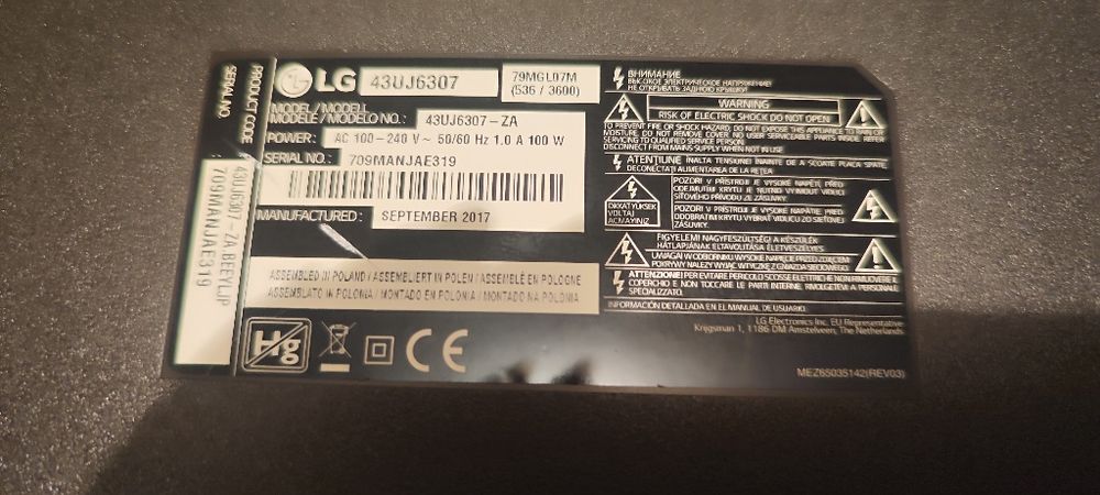 Telewizor LG 43UJ6307