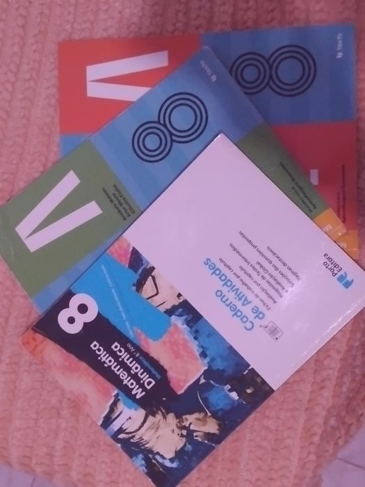 Manuais e livros de fichas do 8°ano