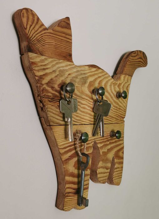Wieszak na klucze stare drewni