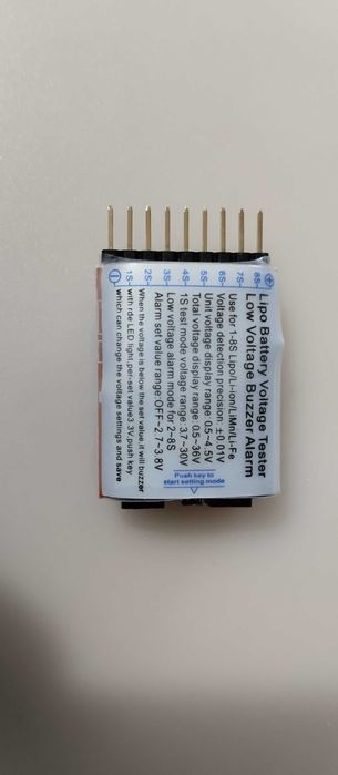 Tester Voltagem baterias LIPO até células 8S
