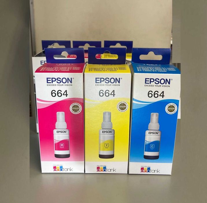 Tinteiro para EPSON 664 NOVOS - 3 Unidades + 3 oferta