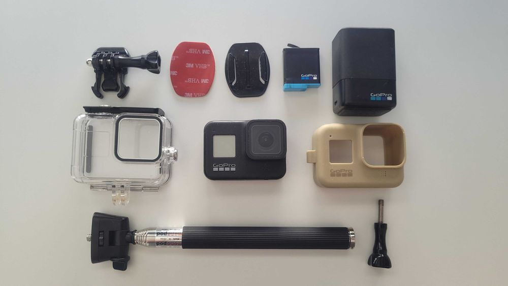 Kamera sportowa GOPRO HERO 8 Black + akcesoria, Go Pro 8, GoPro 8 zestaw