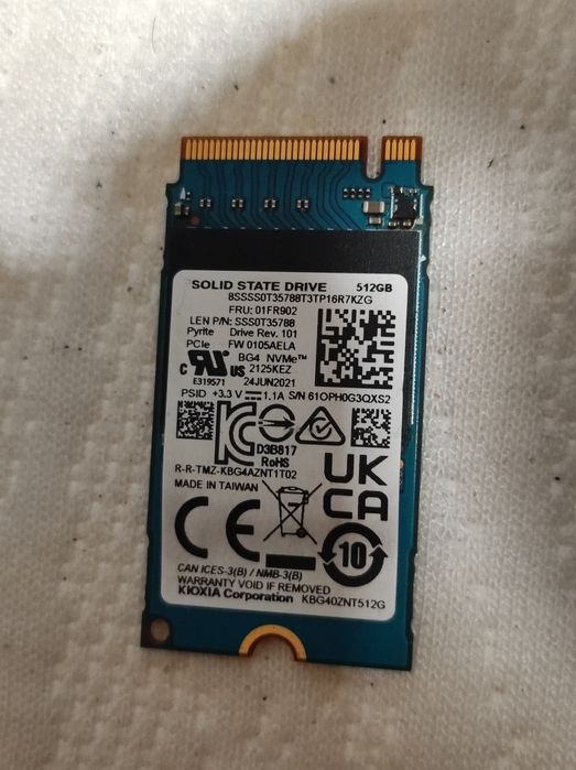 SSD nvme 512Gb продаю после апгрейда