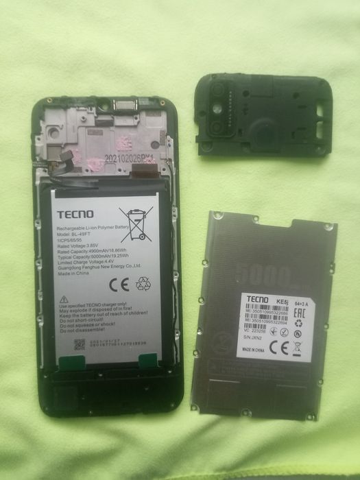 Лот  Tecno Spark 6GO  на запчасти