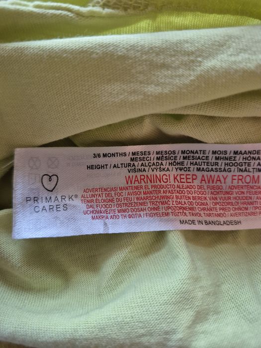 Primark cytrynowy podkoszulek na ramiączkach bokserka 68